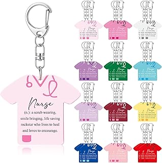 Ecally 36 Pcs Nurses Gifts Nursing Appreciation Keychains Bulk Medical Team Accessories for Women