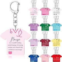 Ecally 36 Pcs Christmas Nurses Gifts Nursing Appreciation Keychains Bulk Medical Team Accessories for Volunteers Women