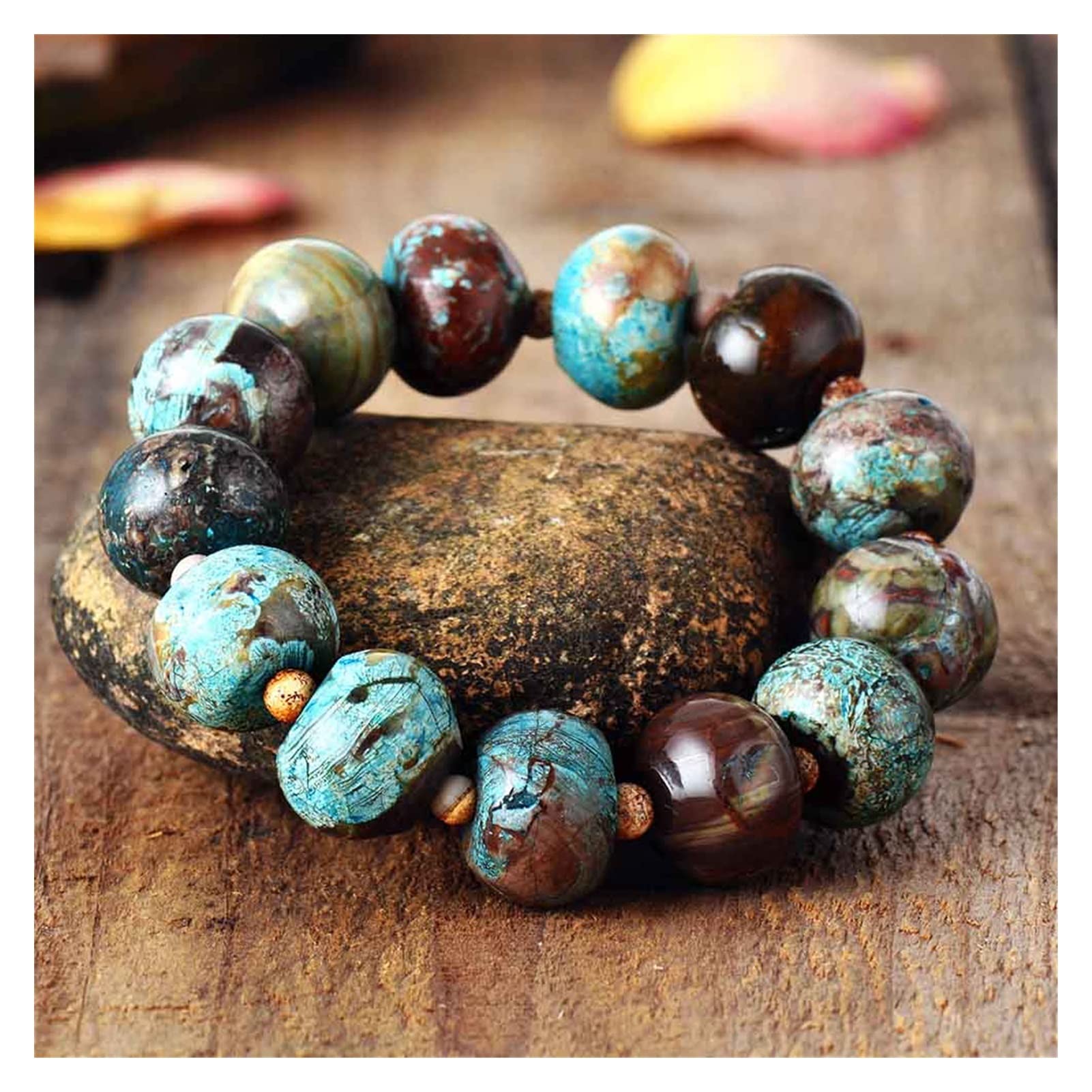 Bracciale con Perline Braccialetti Elastici da Donna in Pietra Naturale Braccialetti Elastici Gioielli Bracciale Gioielli