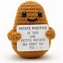 Patate Positive | Original & Fun Gift | Home Decoration | Funny Idea | Birthday Party | Girl Boy Woman Man Brother Sister Friend Child Teenager | Surprise Collegue Office | Plush Motivation