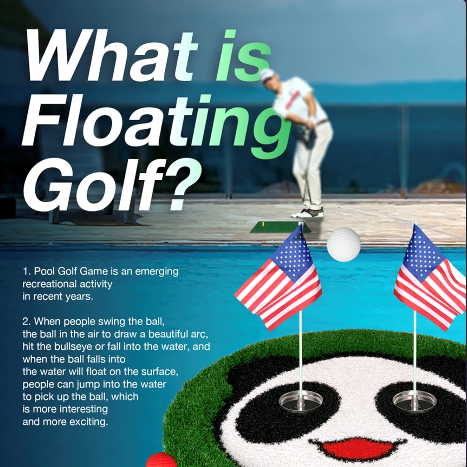 Buy PLBBJH Floating Golf Green for Pool, Pattern Pool Golf Chipping