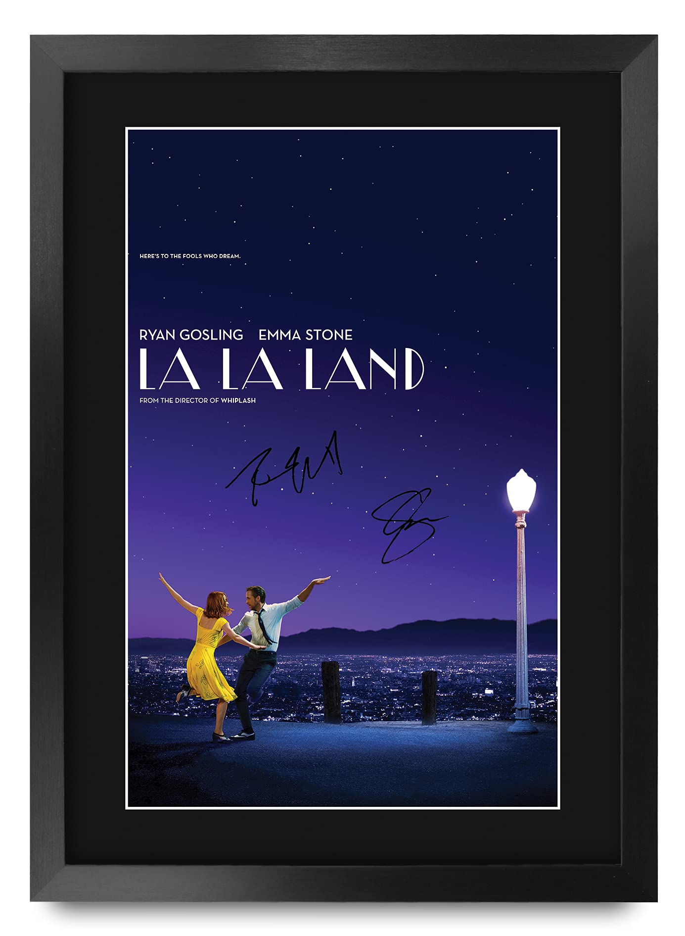 HWC Trading La La Land Gifts Printed Signed Autograph Picture for Movie Memorabilia Fans - 16" x 12" Framed