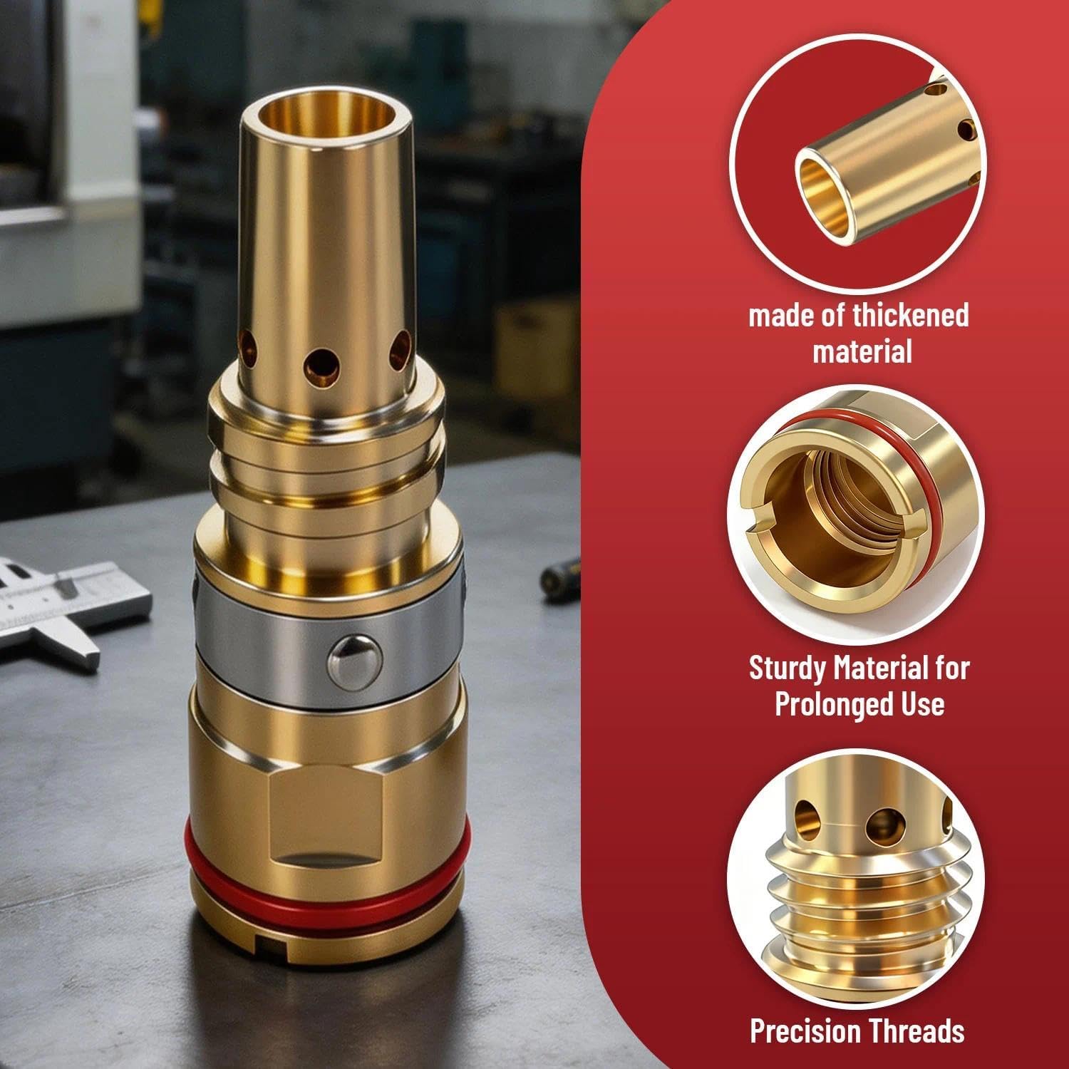 10-PK Gas Diffuser MIG Welding Gas Diffuser D-MA250 Compatible with Miller AccuLock S Used with AccuLock S Tips MDX250