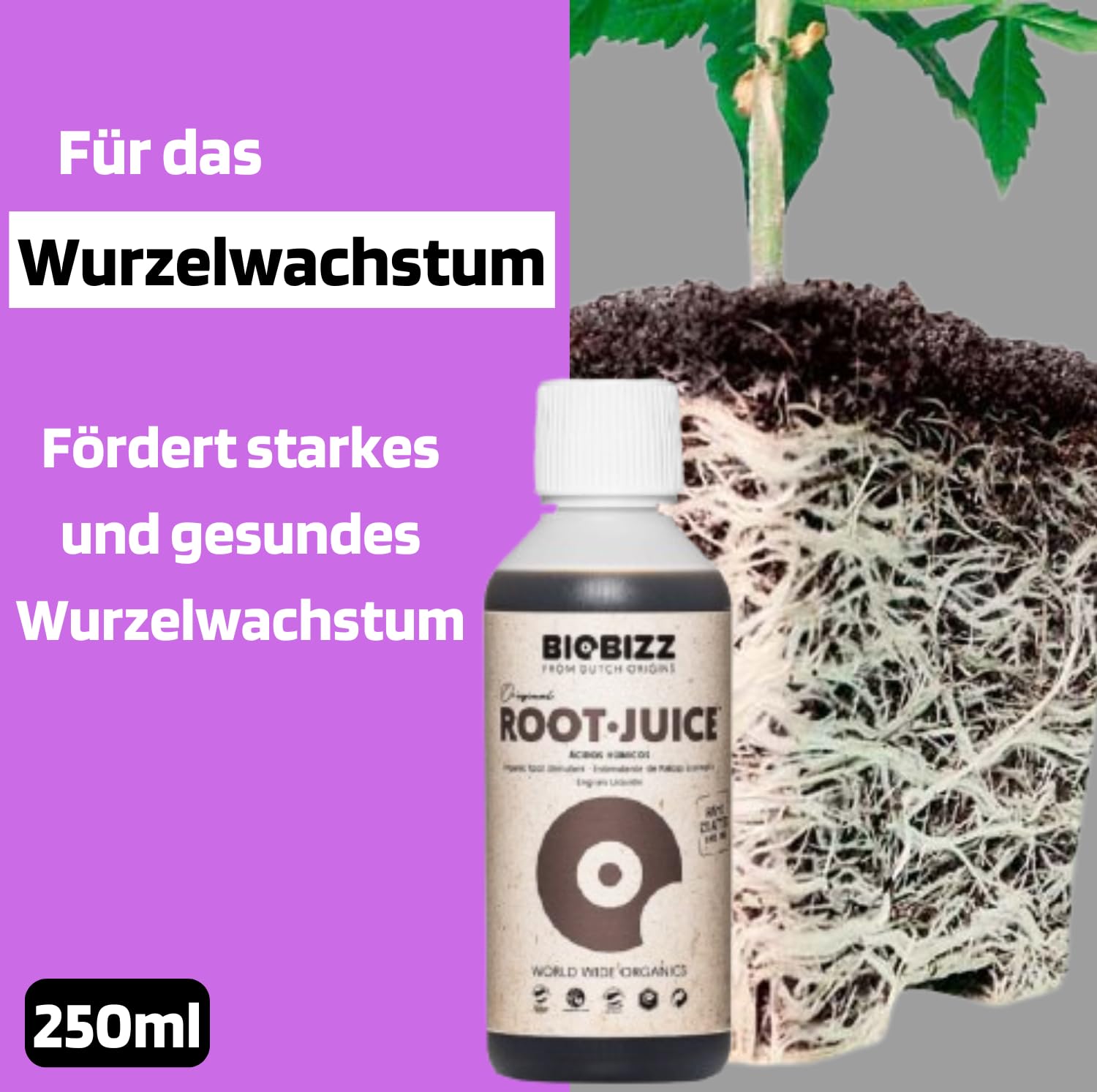 Biobizz Dünger Set + Root Juice | Pflanzendünger | Starterset | Biobizz Set | Grow Set Indoor | Naturdünger | Flüssiger