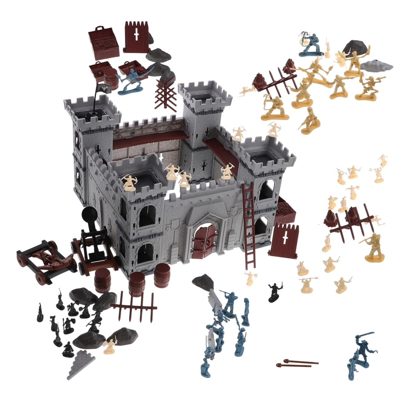 Kisangel Kit di Costruzione Pirata in Plastico 310 Pezzi, Decorativo ed Educativo, Stile Castello dei Pirati Accessori e Borsa, per Ragazzo Ragazza e Compleanni