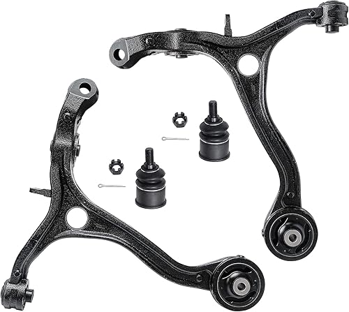 Miniatura 34 de Detroit Axle - Kit de 4 brazos de control delanteros para Chrysler 300 Dodge Challenger Charger Magnum, 2 brazos de control delantero inferiores con