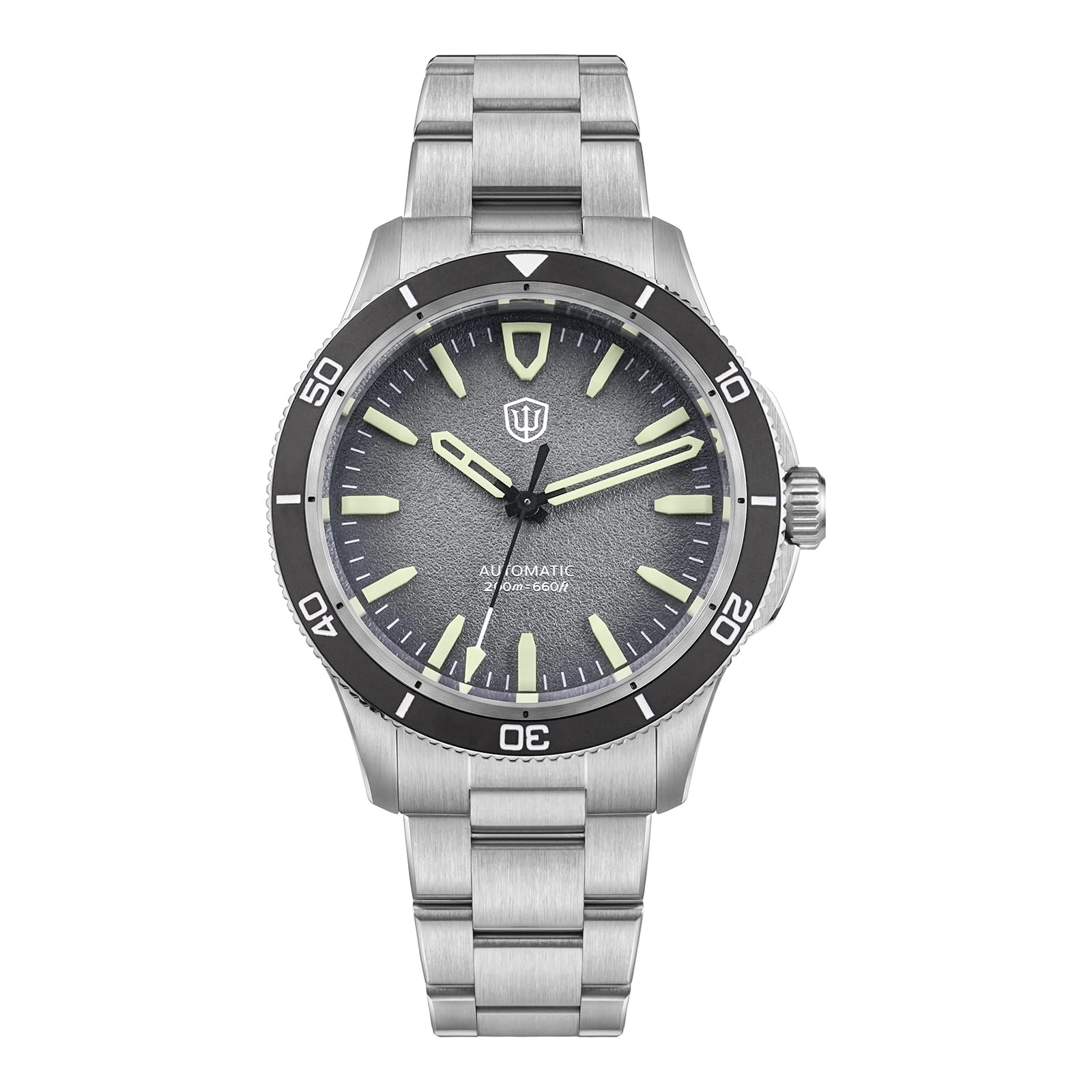 watchdives WD0019 Automatik Taucheruhr für Herren, ST2130 4Hz Mechanisches Uhrwerk, Saphirglas mit 5-Schichten AR-Beschichtung, 40mm Keramiklünette, 200M Wasserdicht, 316L Edelstahl Sport Taucheruhr