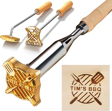 Custom Electric Branding Iron for Wood - Personalized Logo Wood Burning Stamp Tools with Handle, for Woodworking and Crafts 1 inch