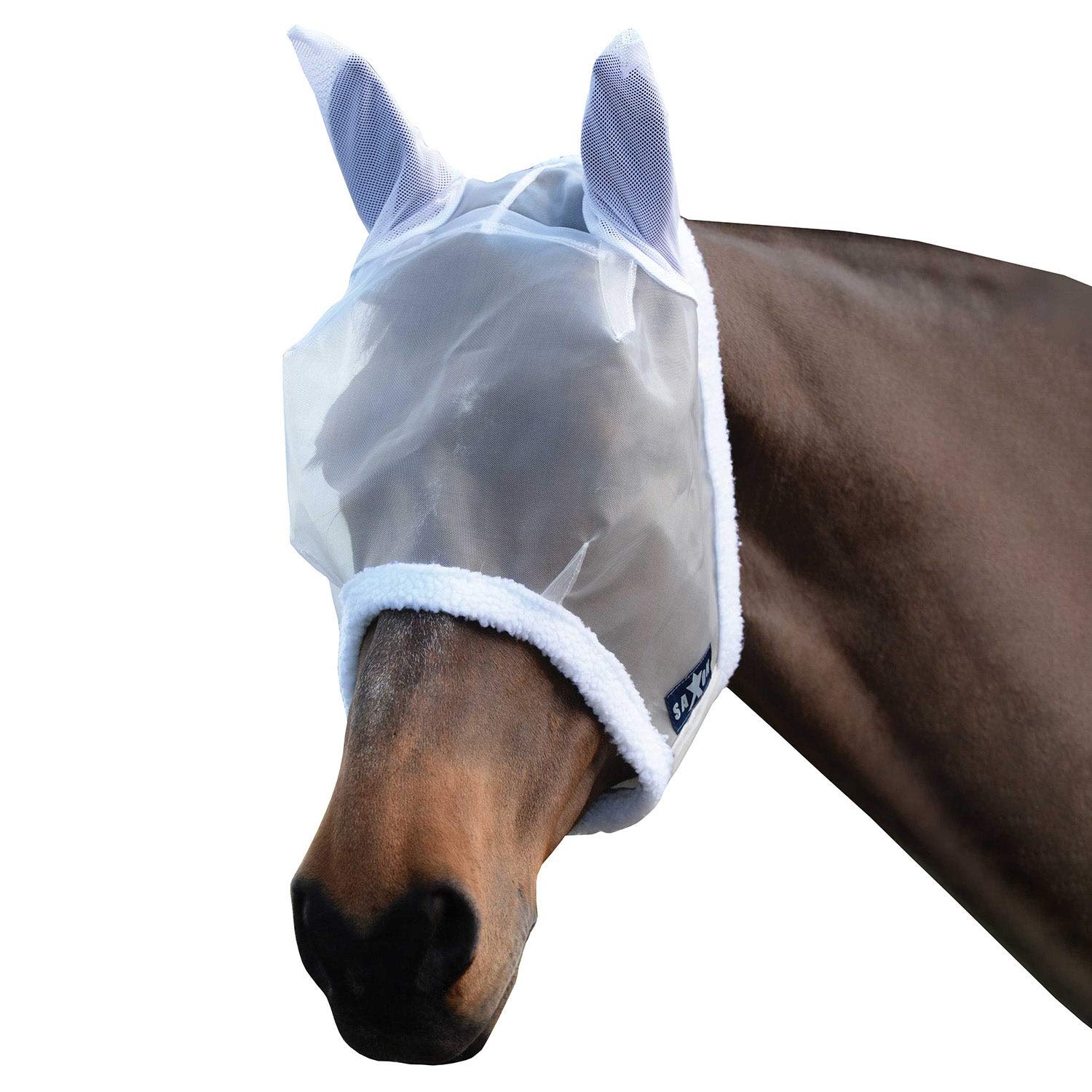Saxon. Fly Mask (Cob, White)