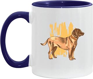 German Bloodhound Dog Gift for Pet Lovers Illustration Print 11oz 15oz Inner Color Accent Mug
