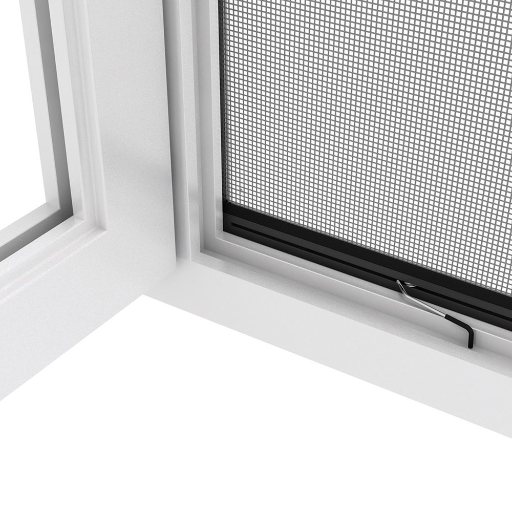 Insektenschutzfenster Alu Fliegengitter 80 x 100 cm proLINE Grau