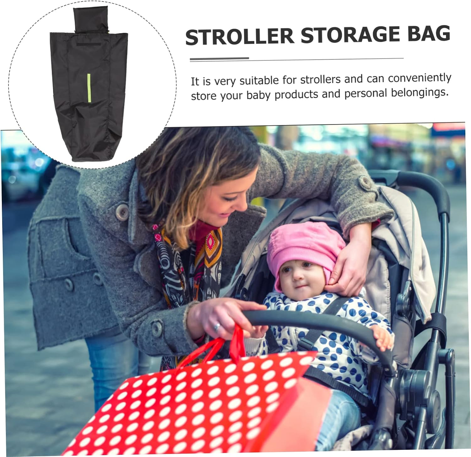 Sosoport Multi-function Stroller Bag for Travel Storage Bag Single Shoulder Strap for Easy Carrying Compatible Strollers