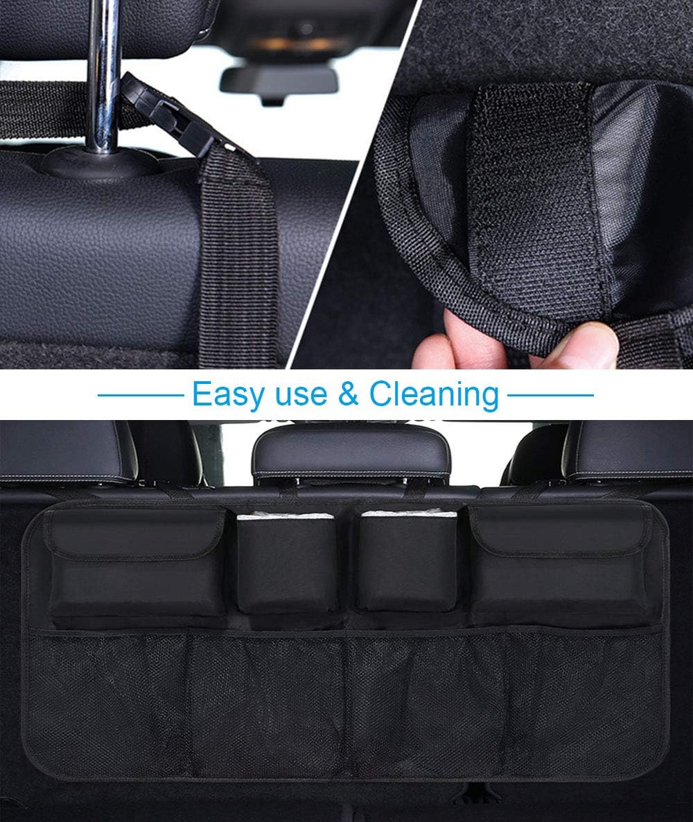 URAQT Organizer Sedile Posteriore Auto, Impermeabile Organizzatore Sedile Posteriore Auto, Pieghevole Organizer per Sedile Posteriores Auto per SUV