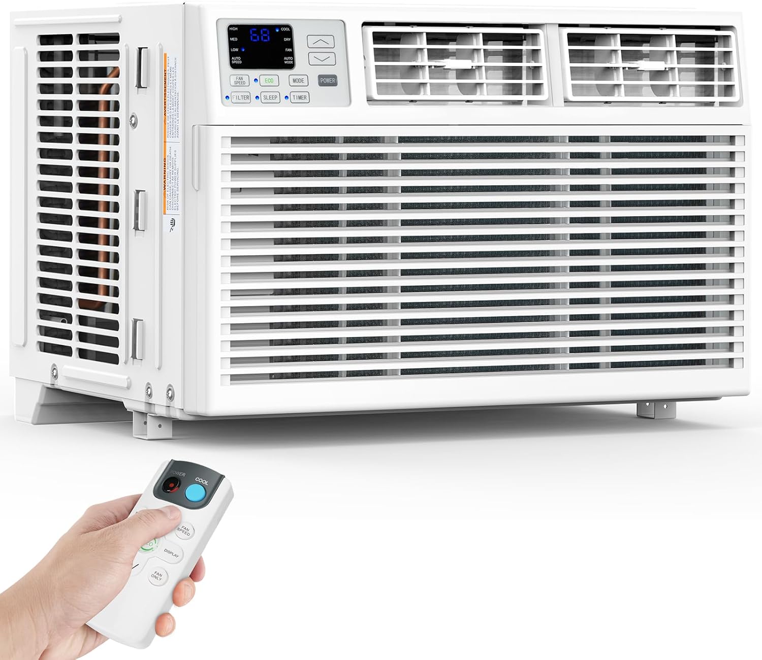 10,000 BTU Window Air Conditioner Cools up to 450 Sq. ft, Ultra Quiet Window AC Unit with Remote Control, 4 in 1 Energy Saving Air Conditioner Window Unit, Sleep Mode, Easy to Install