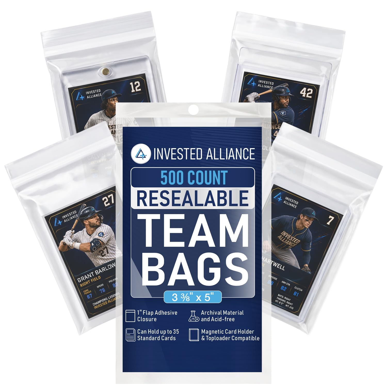 Invested Alliance Resealable Set Team Bags for Trading Cards