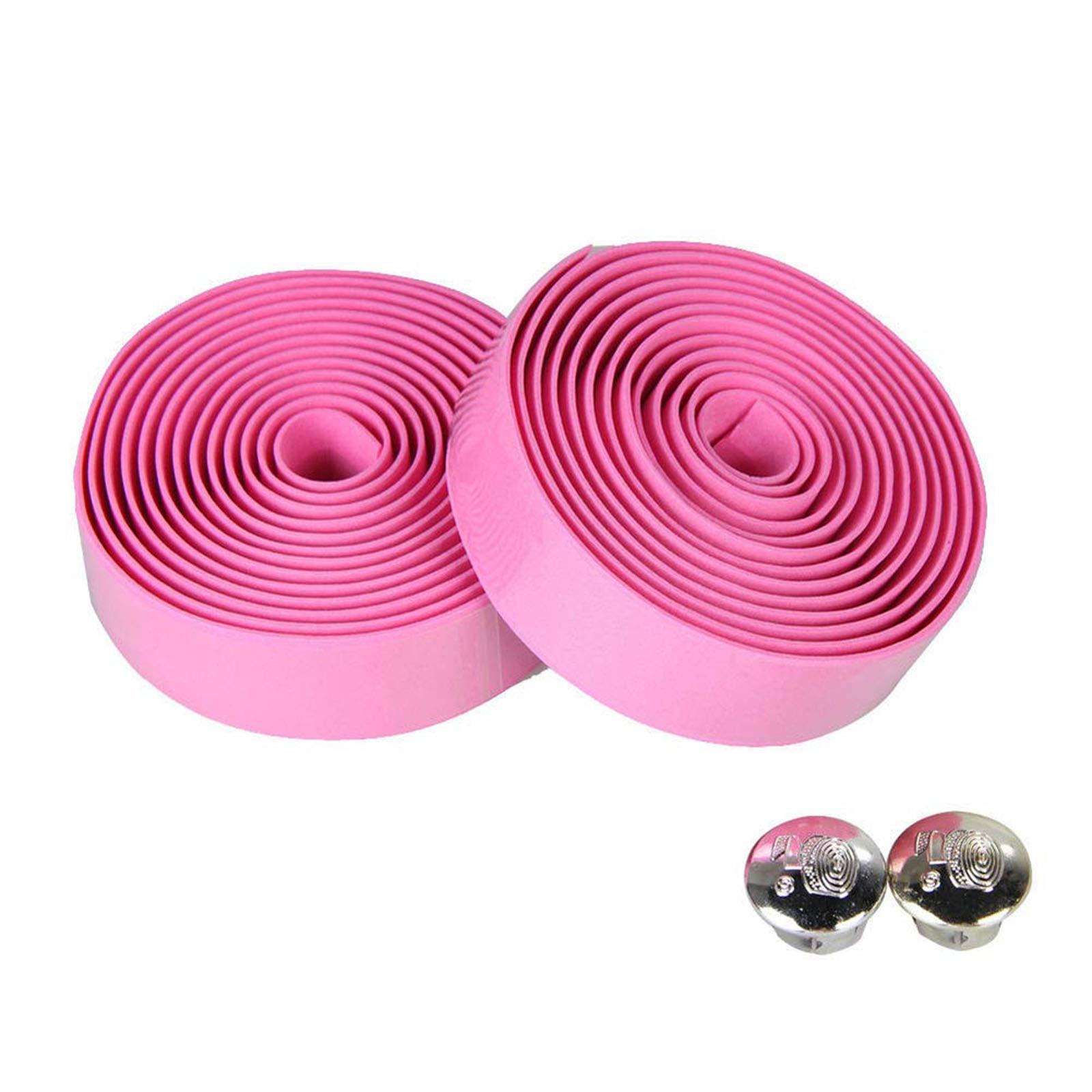 Brussel 2 Stück Fahrrad Lenkerband Radfahren Rennrad Sport Fahrrad Lenker Griff Gummi Band Wrap mit 2 Bar Stecker Rosa Sport & Freizeit