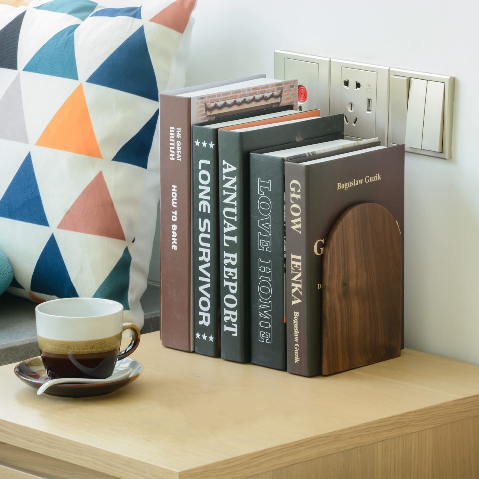 Amazon.co.jp: Luxdecor ブックエンド 本を収納 7x4x5インチ 2パック