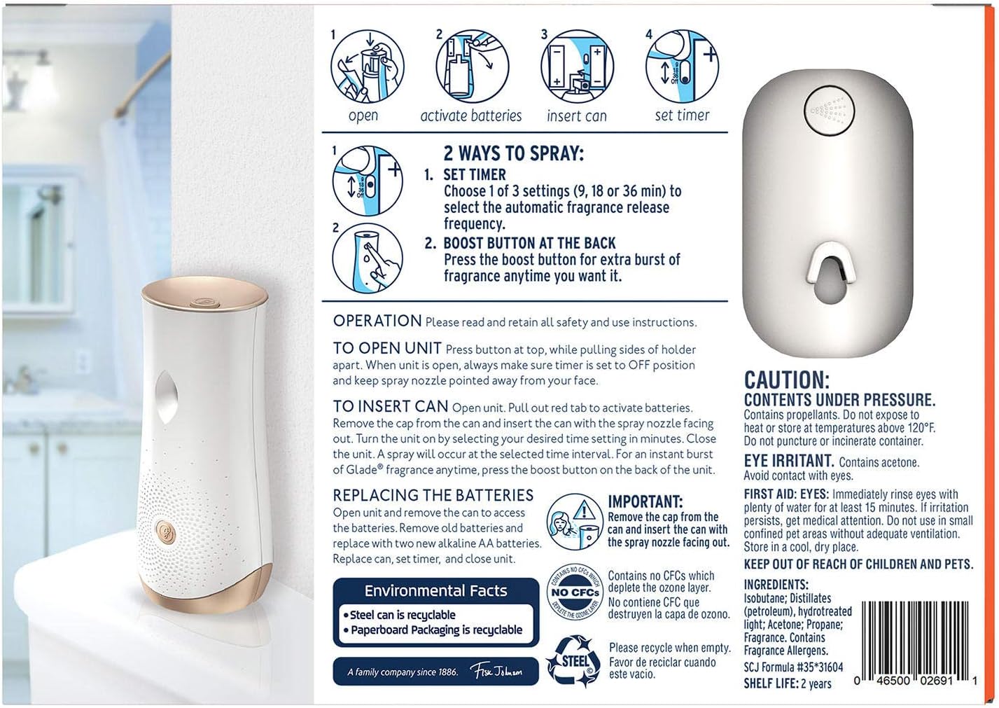 Glade Automatic Spray Diffuser Kit Pluse 3 Refills Limited Edition PUMPKIN SPICE THINGS UP