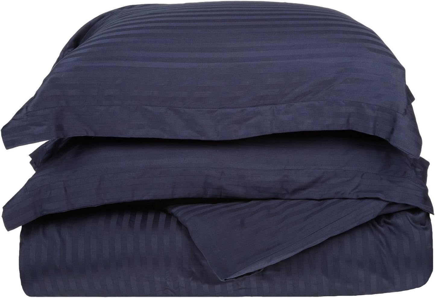 Simple Luxury Luxor Treasures 300 Thread Count Stripe Duvet Cover Set Size: Twin, Color: Navy Blue
