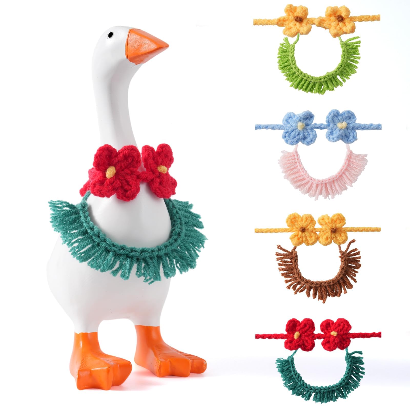 Gliswaieuznd 12 Pcs 7 Inch Mini Desk Goose Clothes Set Dresses Hats and Handbags Costume for Magnetic Porch Goose Key Holder Office Home Decor (Multi-color 3, 7inches)