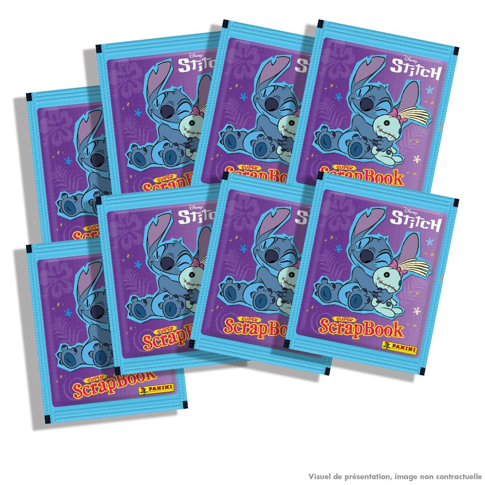 Panini Stitch 2 Mon Super Scrapbook Blister – 13 Pochettes + 1 Offre – 70 Stickers – Album Interactif 32 Pages – Créatif
