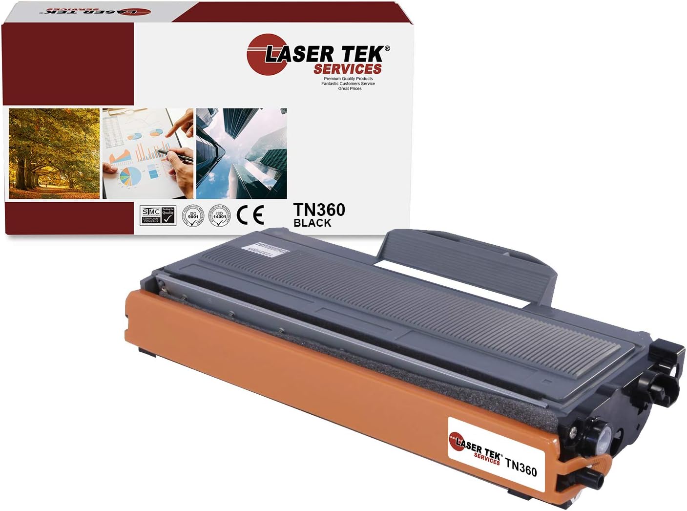 Laser Tek Services Compatible Toner Cartridge Replacement for Brother TN-360 Works with Brother HL2140 2150, DCP7030 7040, MFC7320 Printers (Black, 1 Pack) - 2,600 Pages