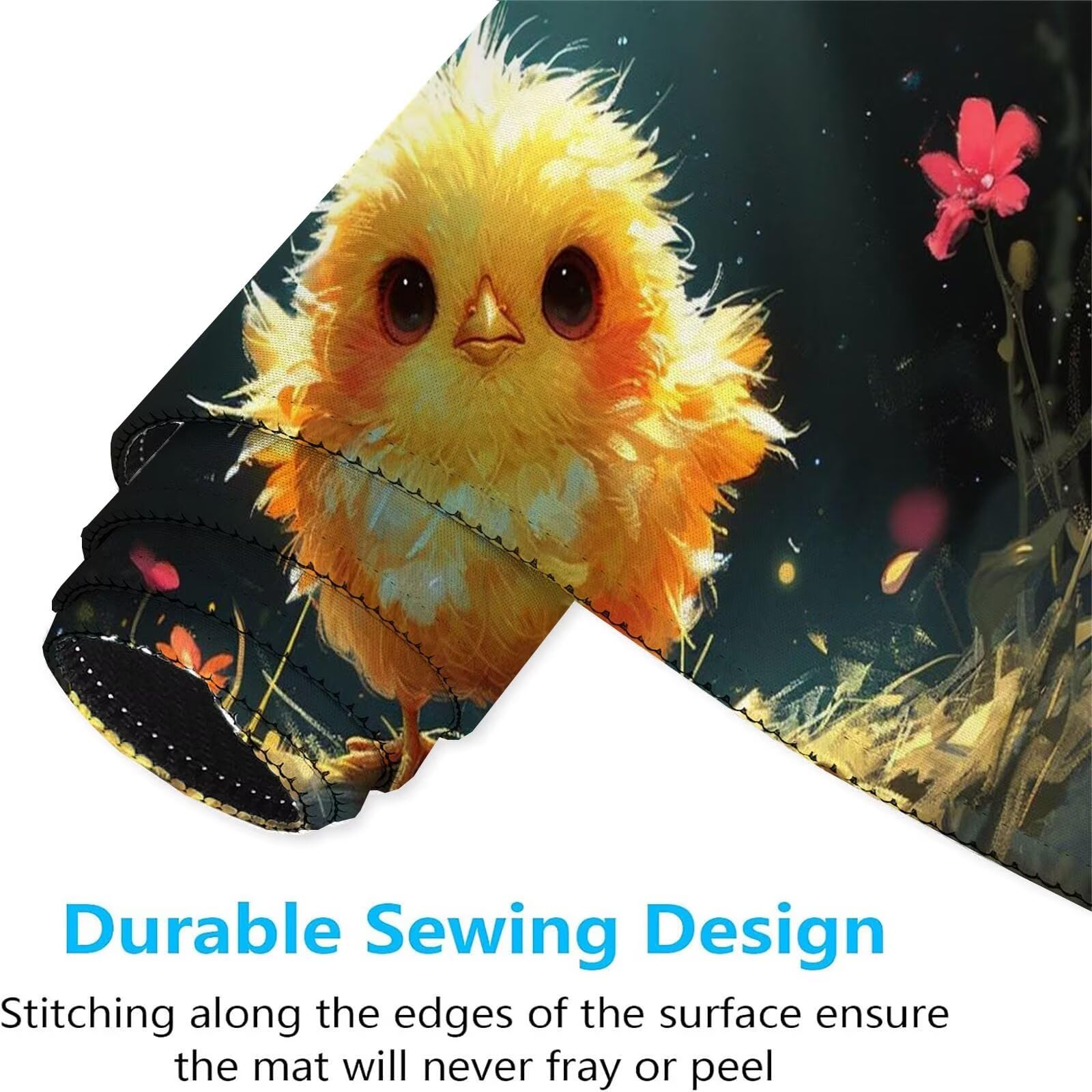 Alfombrilla Ratón Pato Alfombrilla Ratón Gaming XXL 1200x600x3mm Multifuncional Accesorios Escritorio,Antideslizante Mousepad Flor Tapete Escritorio Infantil,para Alfombrilla Pc Teclado Ratón J732
