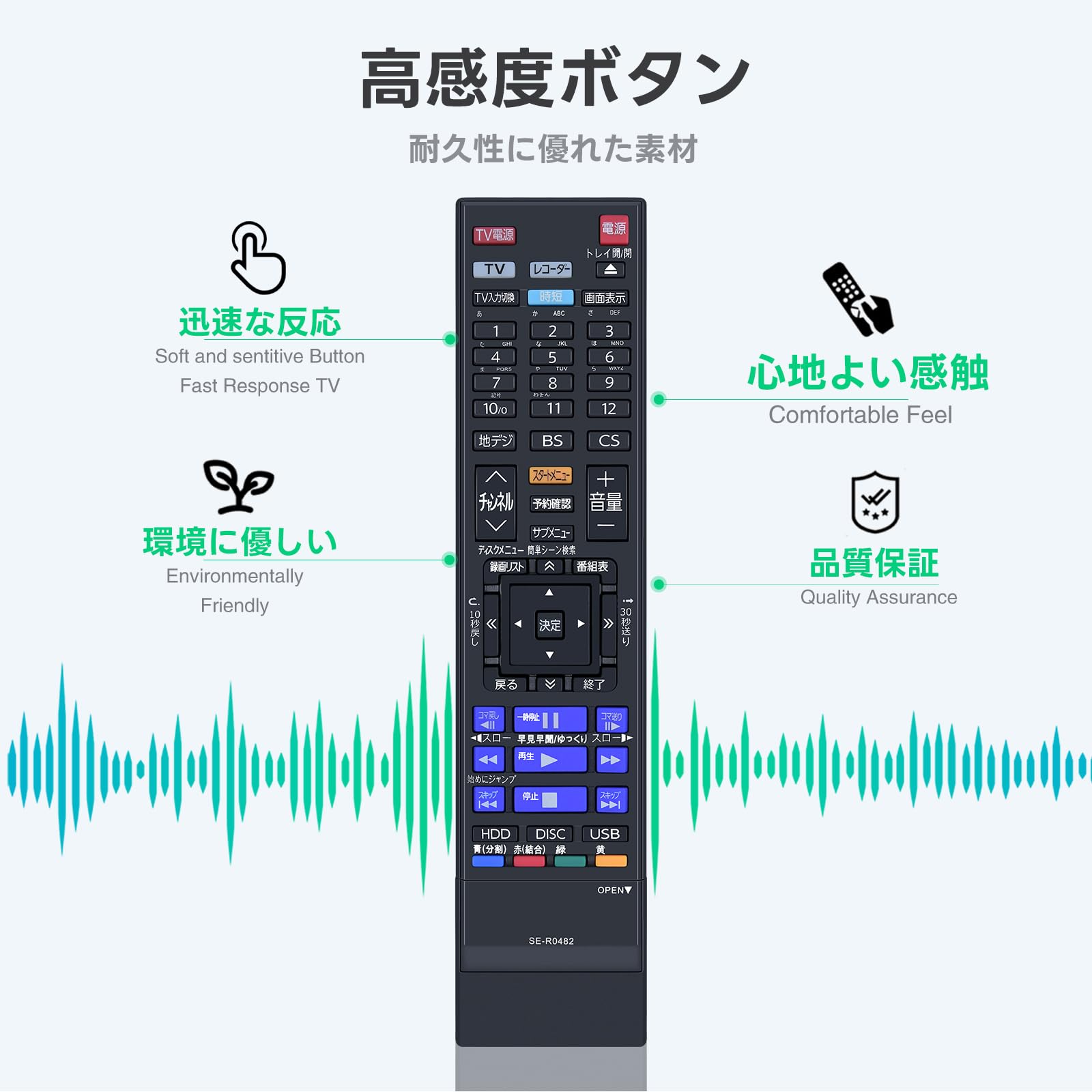 Amazon | ブルーレイレコーダーリモコン SE-R0482 for TOSHIBA 東芝