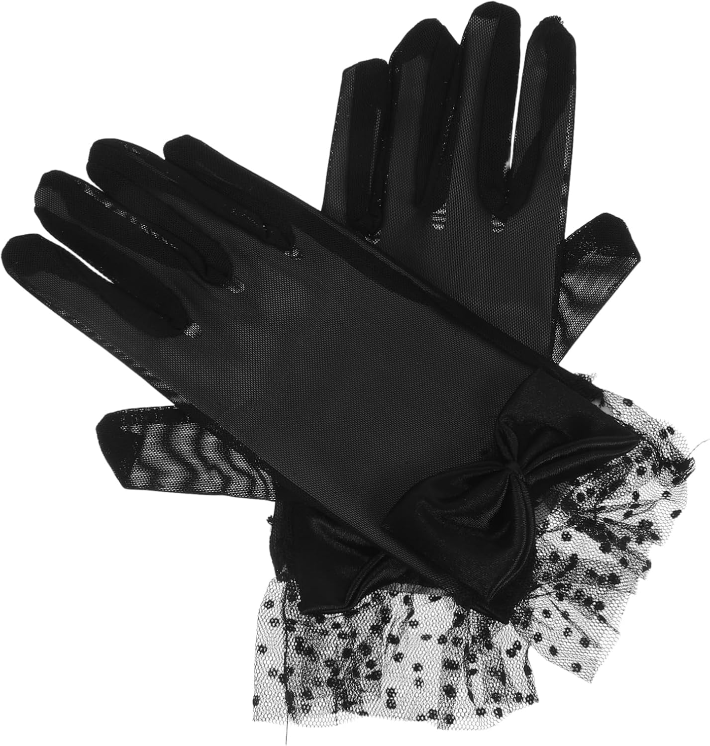 Didiseaon 1 Pair Elegant Lace Gloves for Women for Tea Parties Weddings and Evening Events Comfortable and Cool Design with Classic Charm Easy to Maintain Refined Lace Pattern