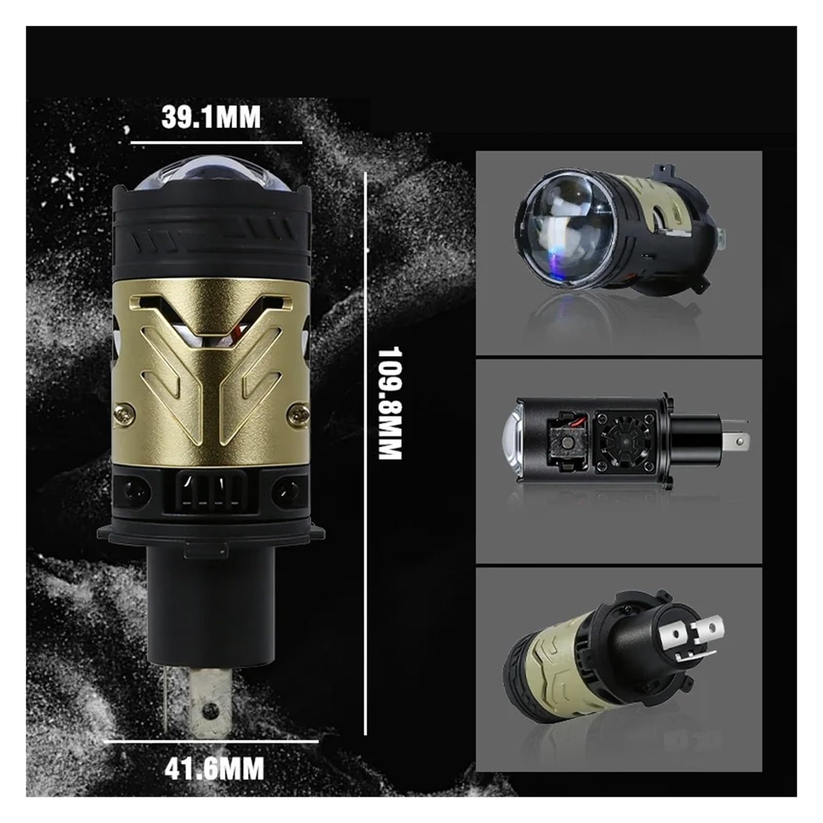 Faro anteriore completo Le Migliori Offerte Per Lampadina Fari A LED H4 Lente Per Proiettore CANBUS Super Bright Turbo Fan Car Light 9003/HB2 Faros sinistro(2PCS)