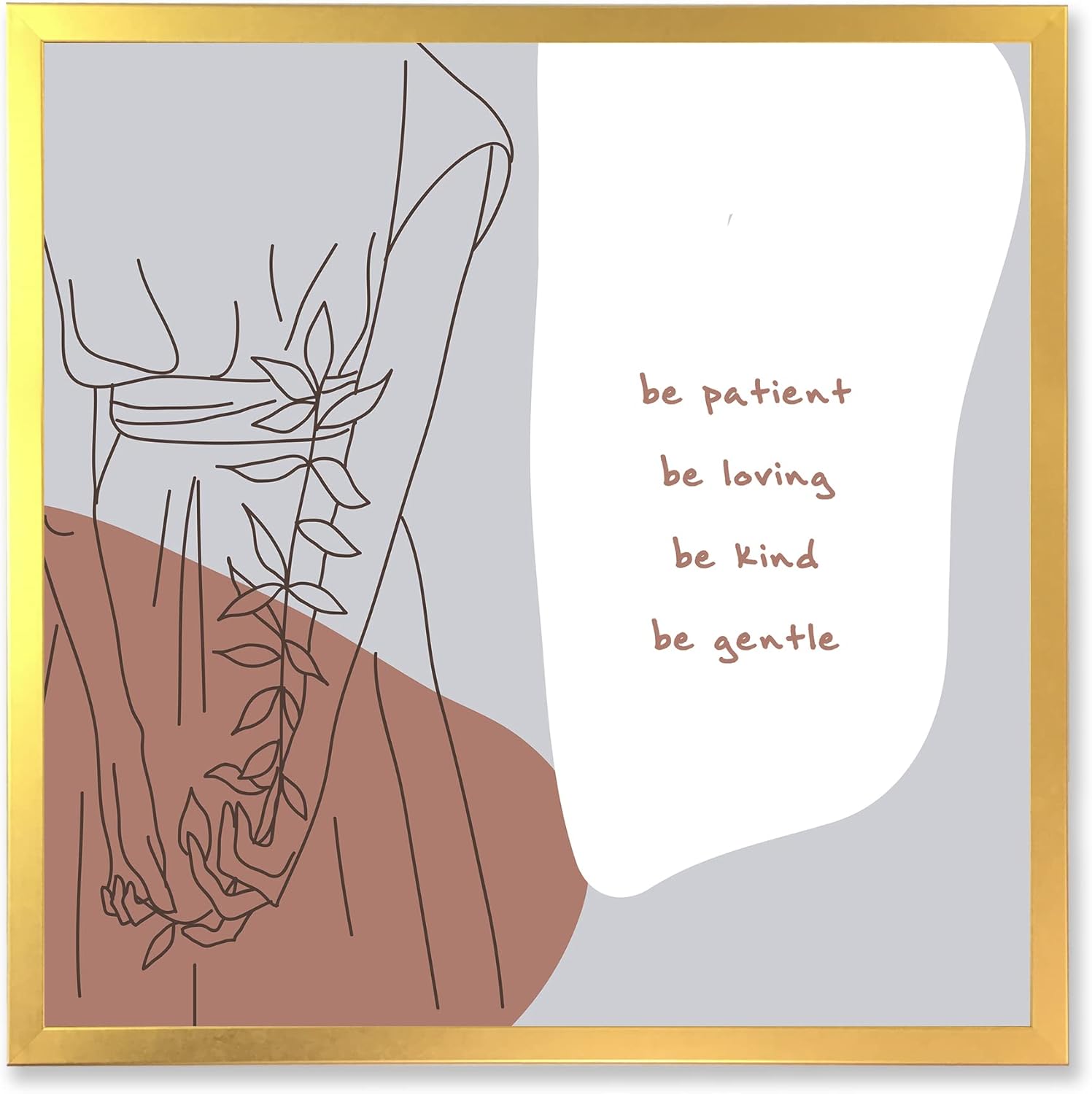 Be Patient Be Kind Be Loving Be Patient Modern Framed Wall Art