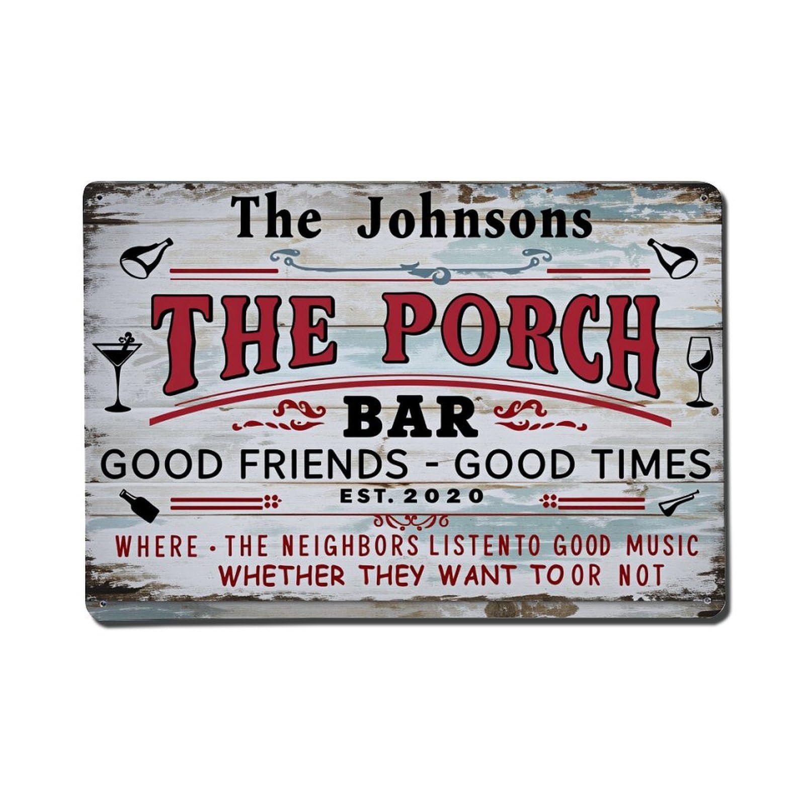 Rustic Wood Sign With Red And Black Text Tin Sign Vintage Metal Poster, Home Bar Garage Man Cave Cafe Indoor & Outdoor Wall Decoration 8x12Inches