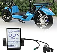 Vista 5 de Pantalla LCD eléctrica, panel de control de pantalla multiinformación, 5 pines 24 V 36 V 48 V 60 V, panel LCD para modificación de bicicletas