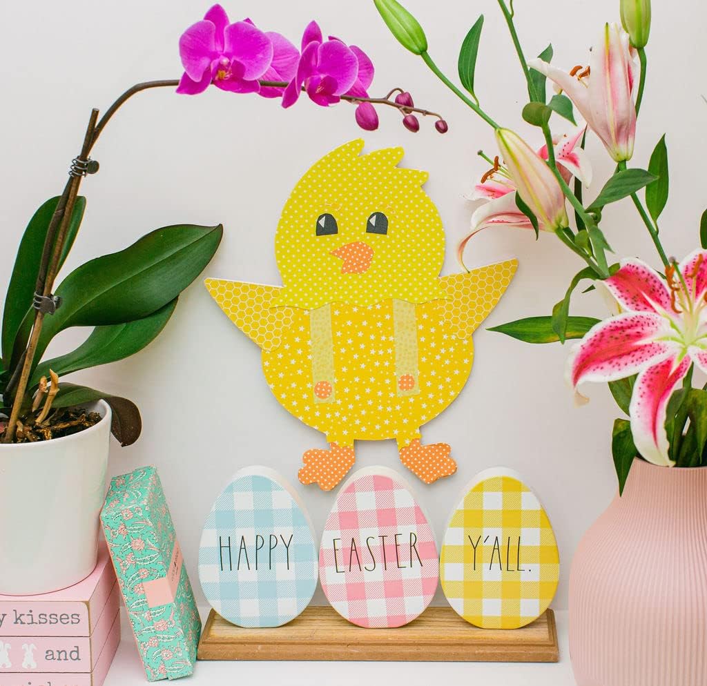 Sturdy Easter Décor, Easy to Paint, Pre-Sanded Easter Chick Wood Cutout, Creative Wood Craft, 8 Inch, Pack of 3, by Woodpeckers