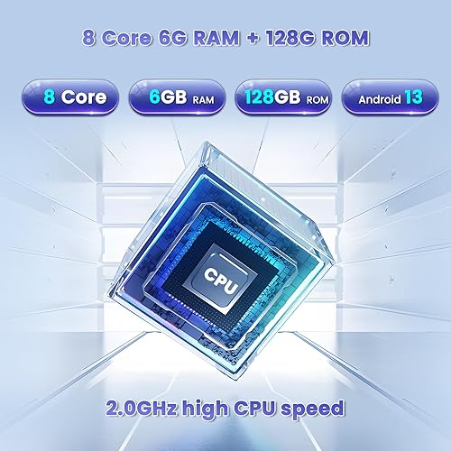 Miniatura 4 de 6+128 GB 8 núcleos: Hikity Android 13 - Radio estéreo de doble DIN con Carplay inalámbrico Android Auto, pantalla táctil IPS de 9 pulgadas, radio