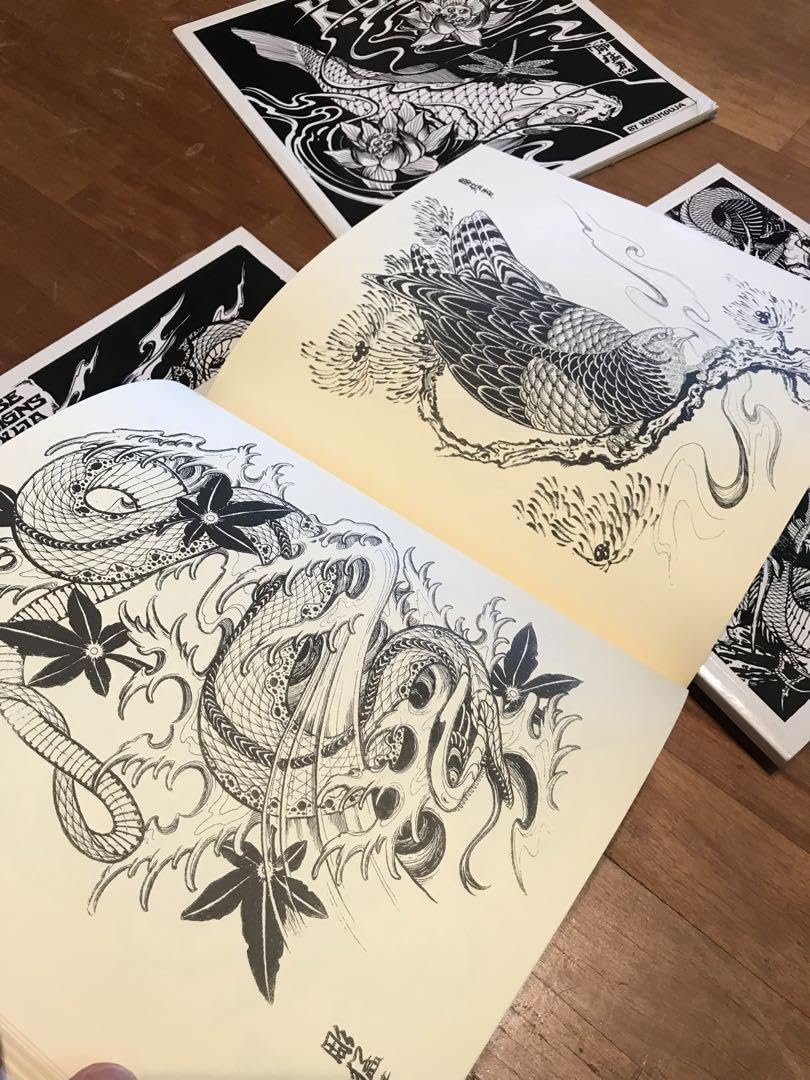 Amazon.co.jp: 刺青下絵集 5冊セット 彫猛者 tattoo : ファッション
