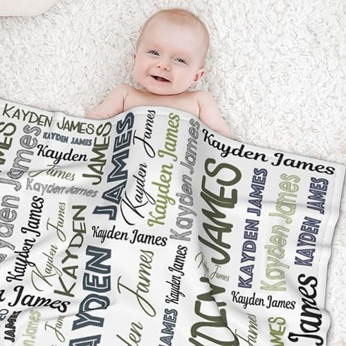Miniatura 4 de Mantas de bebé personalizadas para niñas y niños, mantas de bebé personalizadas con nombre para niños y niñas, regalos personalizados para bebés,