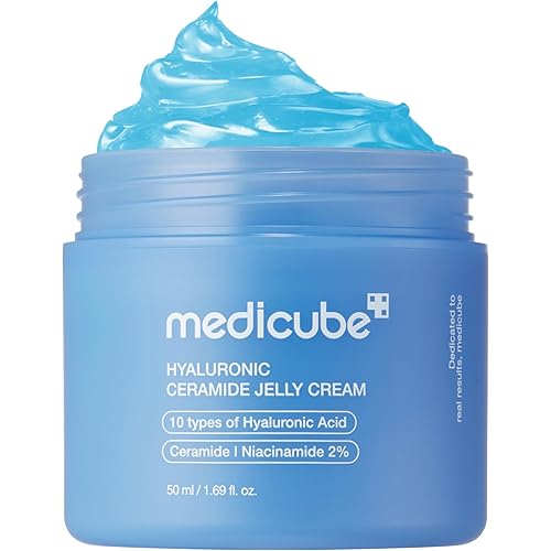 medicube Hyaluronic Acid Moisturizing Jelly Cream | Daily Moisturizer for All Skin Types | Long-lasting Hydration with Hyaluronic Acid, Ceramides, Multi Peptides | Supports Skin's Natural Barrier