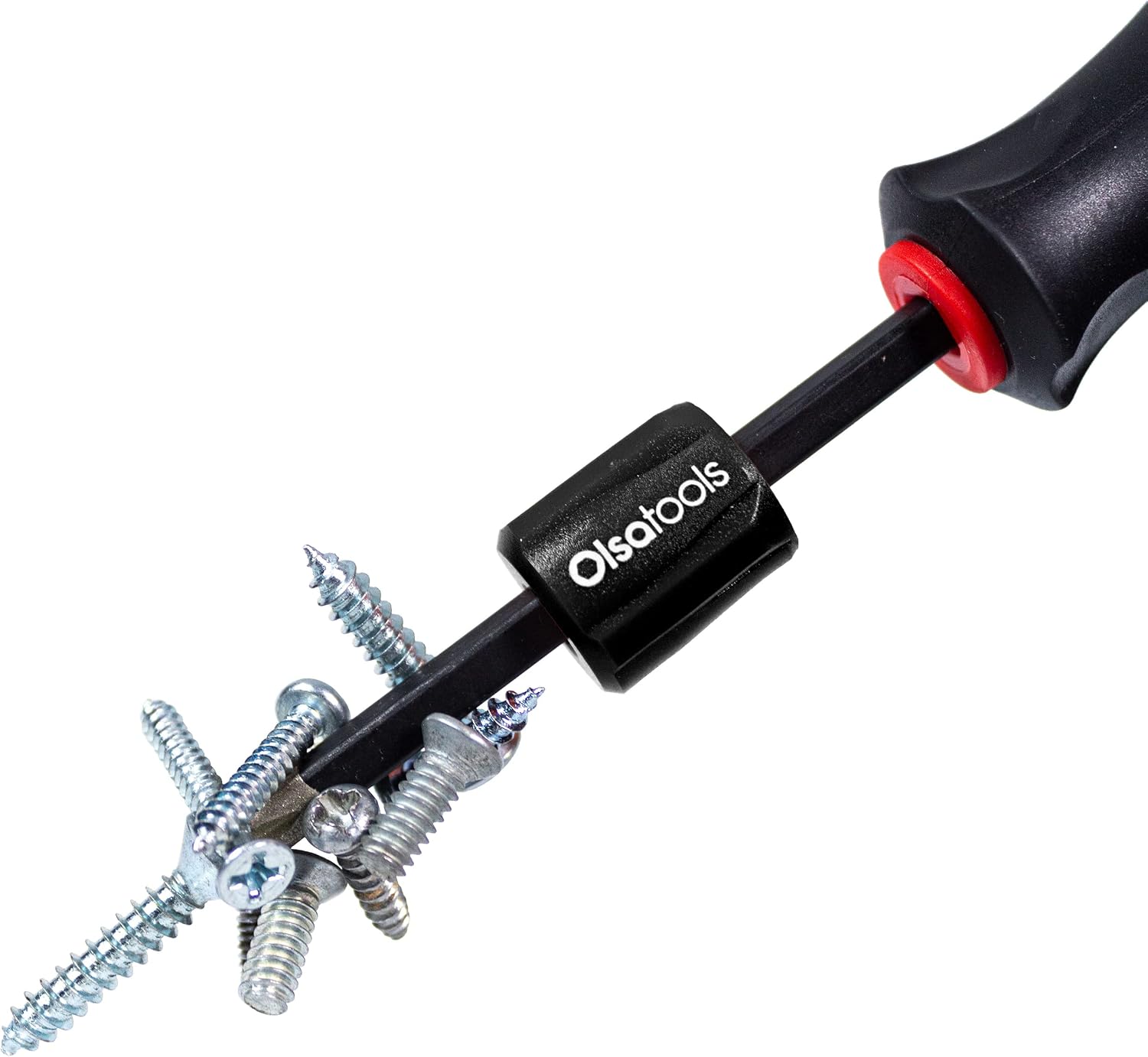 Bit Magnetizer Ring and Demagnetizer by Olsa Tools | Screwdriver Bit Drive Holder for Magnetic Driver Bits | Powerful Neodymium Magnet | Works With Allen/Hex Keys