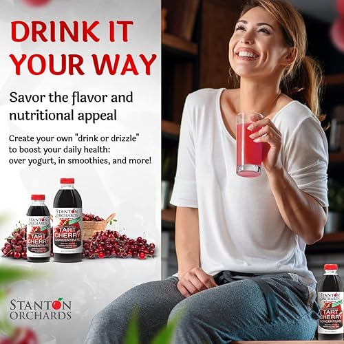 Miniatura 8 de Stanton Orchards Montmorency tart cherry concentrate - Unsweetened 100% Juice Concentrate All-Natural, Vegan, ORAC Leader, BPA & Gluten Free - 16