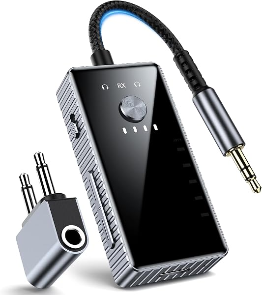 ZEENVIC 2 en 1 Transmisor Bluetooth 5.2 con AptX