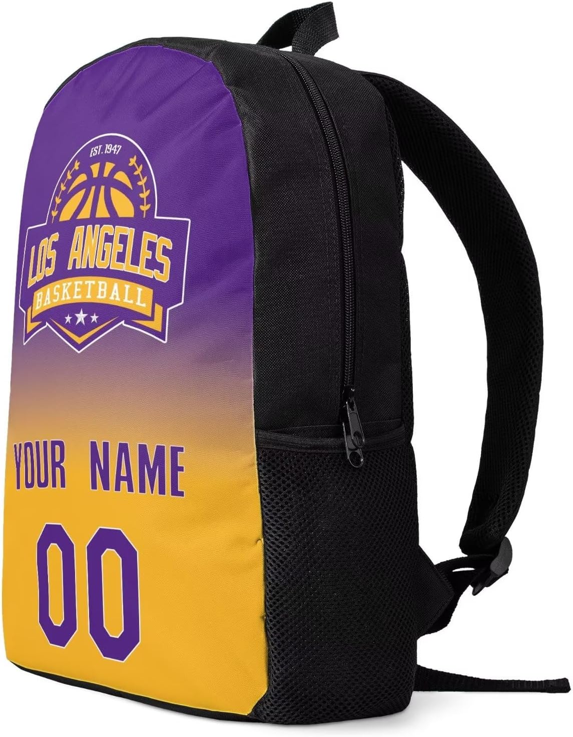 Los Angeles Custom Backpack High Capacity,Add Personalized Name And Number, Backpack for Men Women,Basketball Bags for Teenagers