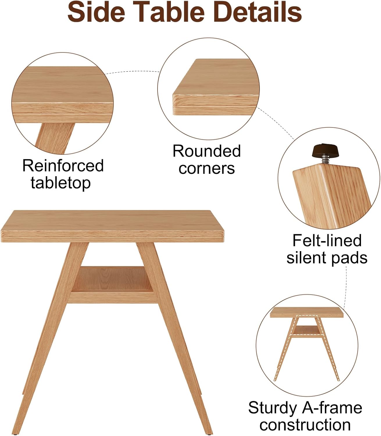 AnywaysWood Soild Wood Table Chairs Set of 2,Bistro Table and Chairs Set of 2 with Padded Seat,Dining Table with Chairs for Kitchen, Dining Room, Patio,Tavern, Balcony,Outdoor,Compact Patio Set
