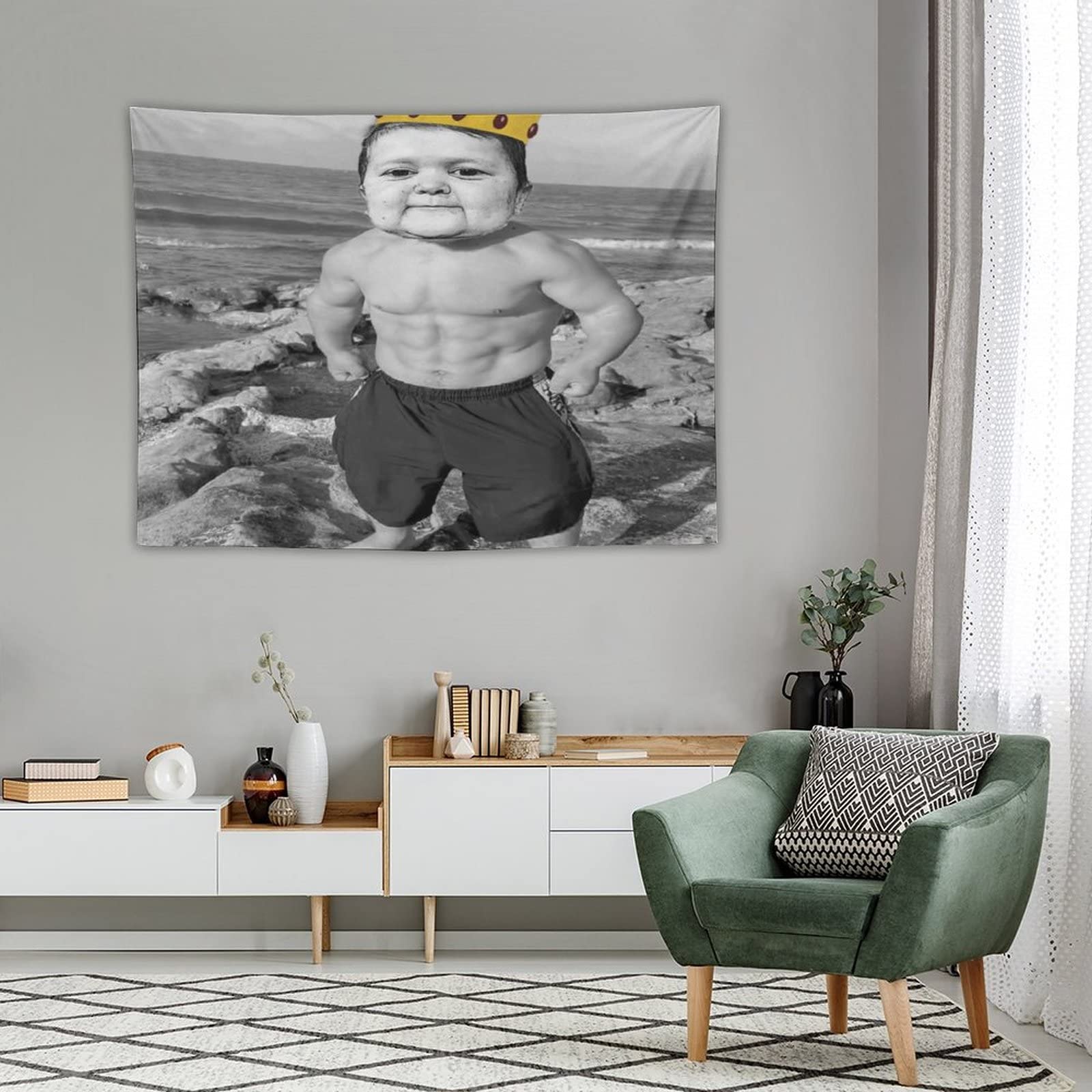 Jesus „I Saw That“ Banner – Lustiger Wandteppich, 91x152 Cm, Mit 4 Messingösen, Für Zimmer, Studentenwohnheim & Dekoration