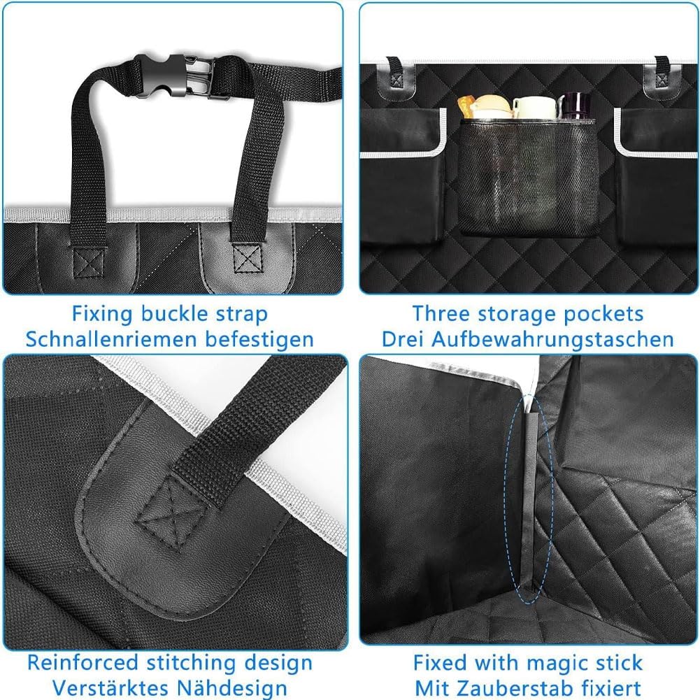 Tapis De Coffre Voiture pour Chien pour Dodge Durango I II Ramcharger Nitro, Housse Protection Coffre Chien ImperméAble Anti-Rayures Lavable avec Poches