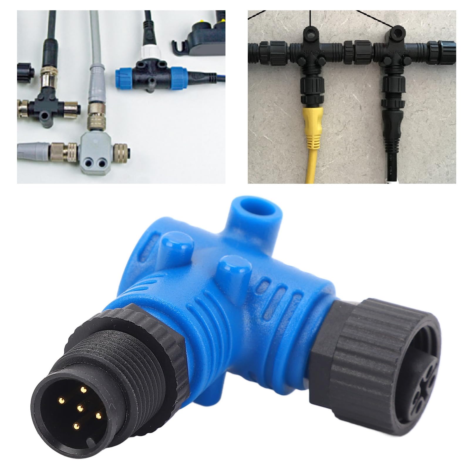 per Connettore NMEA2000 a 90 ° M12 PIN IP67 Connettore a Gomito a 90 Gradi per Reti Lowrance