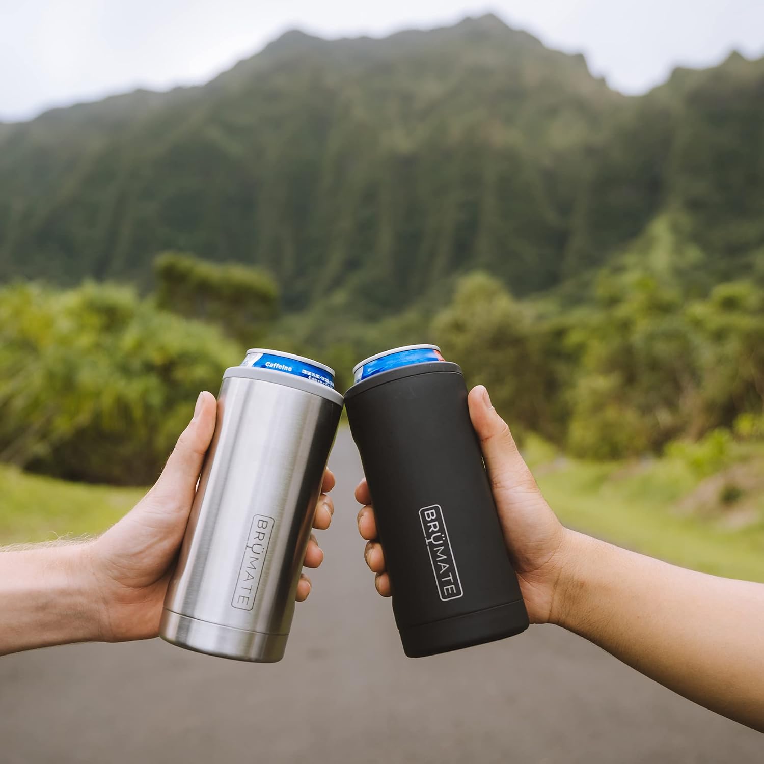 BrüMate Hopsulator Slim Double-walled Stainless Steel Insulated Can Cooler for 12 Oz Slim Cans (Matte Black): Home & Kitchen