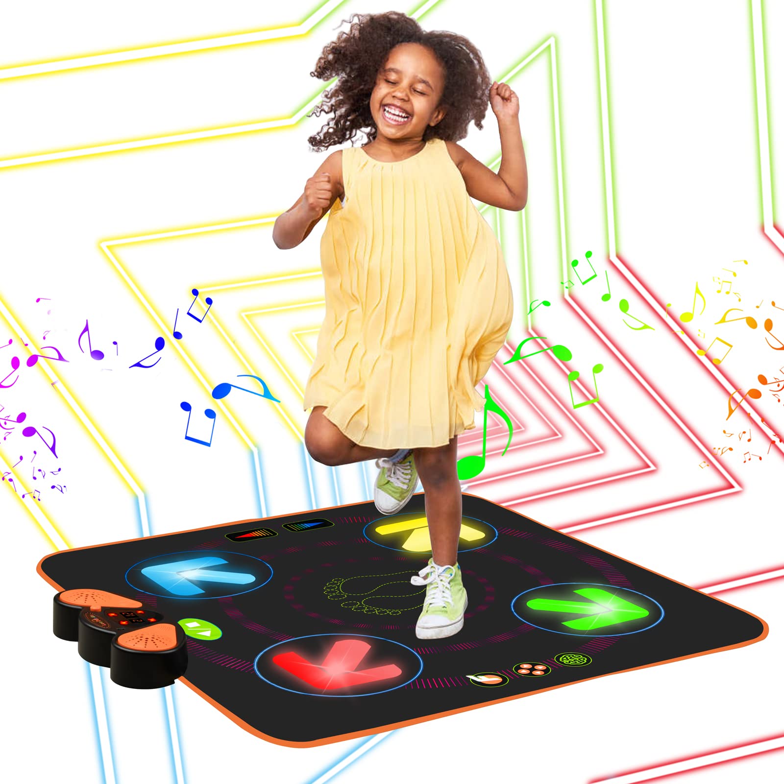 Amazon.com: Let-Me-Be Light-up Arrows Dance Mat for Kids, Gift for Boys  Girls Age of 3-12, Memory/Follow/Free Modes, Anti-Slip Music Play Mat,  Dance Pad Toy for Kid 3 4 5 6 7 8