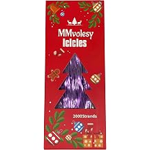 MMvolesy Purple 2000 Icicles Tinsel Fringe Strands, Metallic Foil Decor for Home, Party, Wedding, Christmas, Winter, Birthday Celebrations 100mm x 250mm