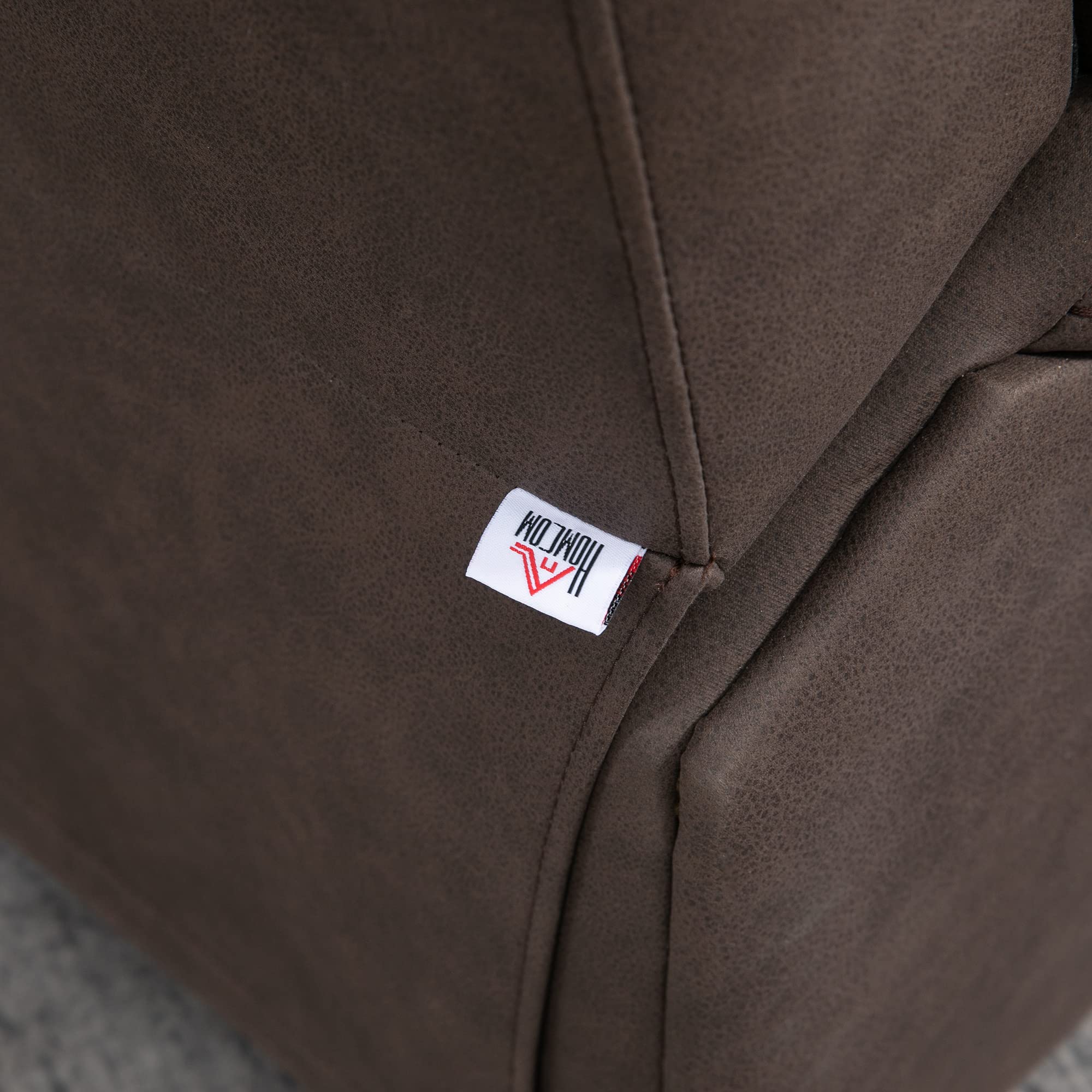 HOMCOM Poltrona Relax con Poggiapiedi, Poltrona Reclinabile Manuale 135°, Rivestimento in Microfibra e Imbottitura Extra, 97x90x96cm, Marrone